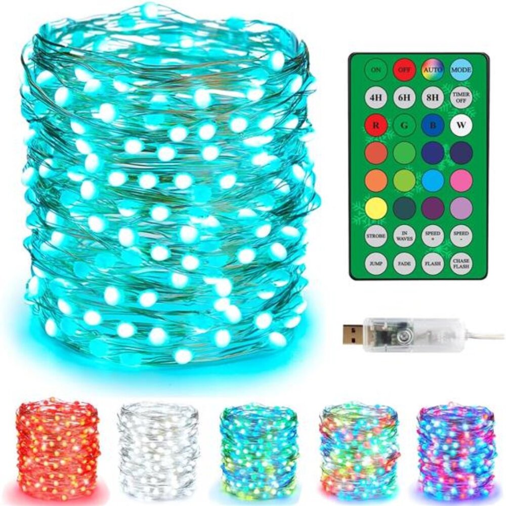 Color Changing Fairy String Lights 33ft 100 LED Multicolor Indoor Outdoor Decor